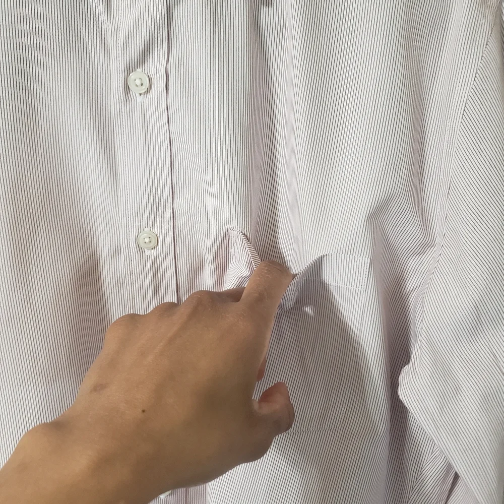 J. Crew Mens‎ Slim Fit Button Up Shirt Medium Red Pinstripe Casual Career Office